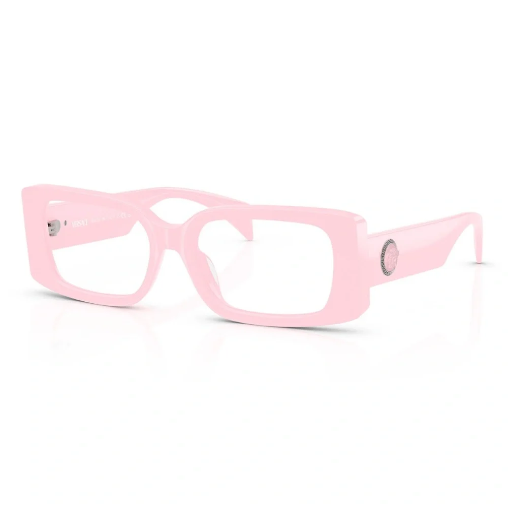 New! Versace Light Pink Rectangular Glasses, VE3362U 5485, Authentic